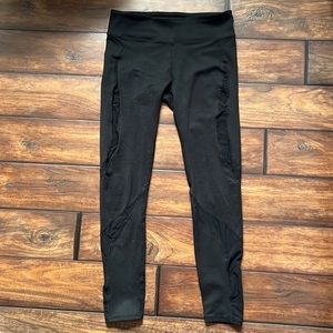 Fabletics Black Leggings with Mesh-Sides Size Small